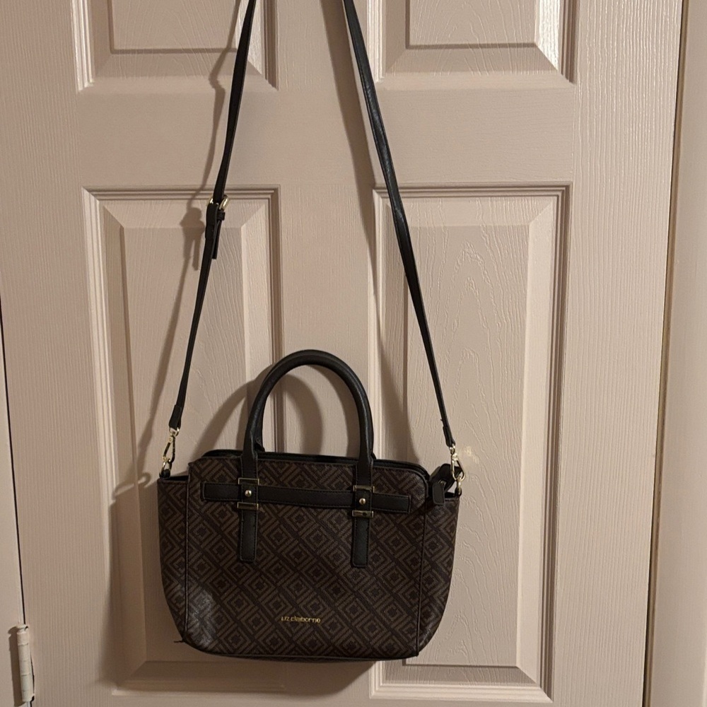 Liz Claiborne Geometric Brown Crossbody Bag